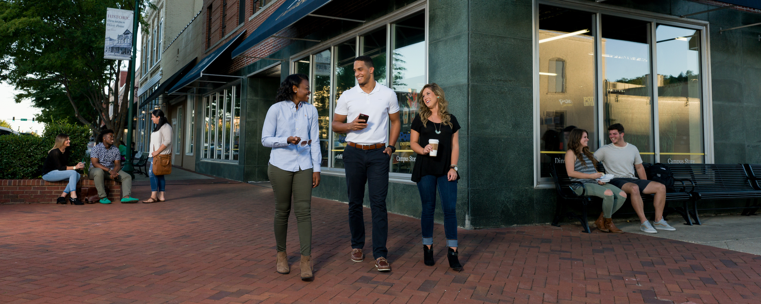 Point Students Drinking Coffee | Point University