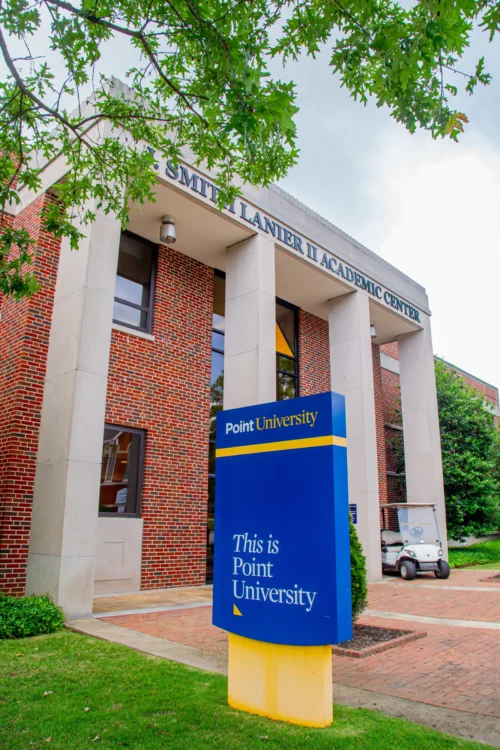 Front of academic building