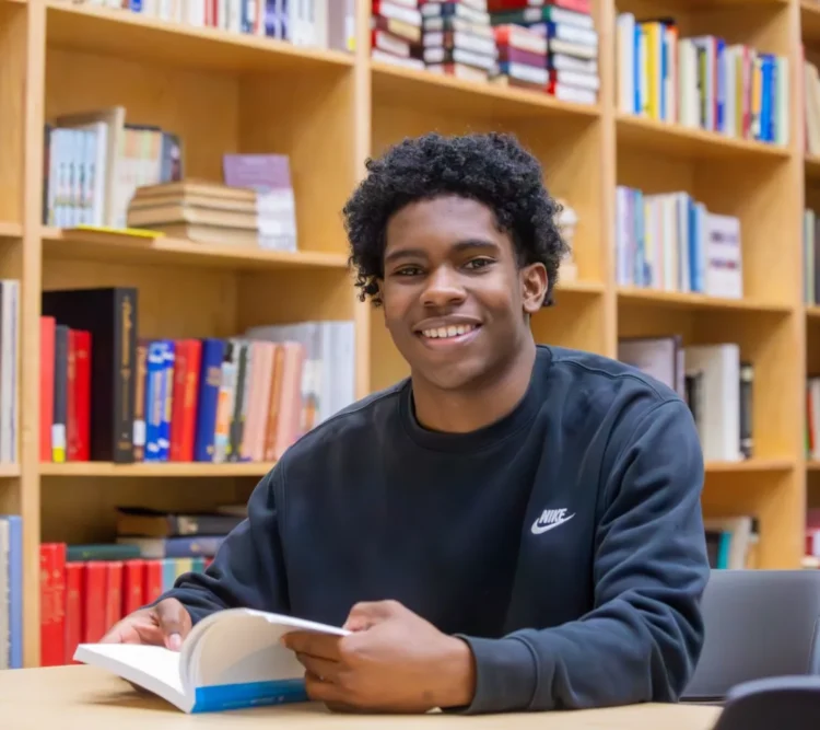 Student in the Library