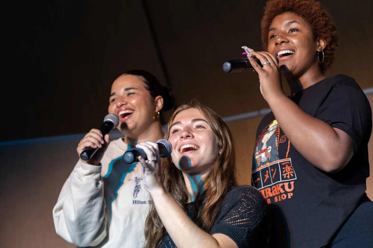 Students in the Fine Arts singing
